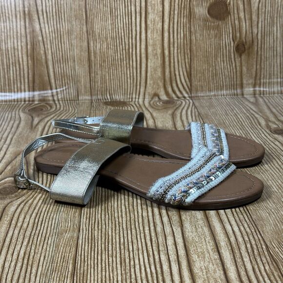Mixit‎ Friendship Dual Band Wedge Sandals Women’s Size 7 - Picture 1 of 11